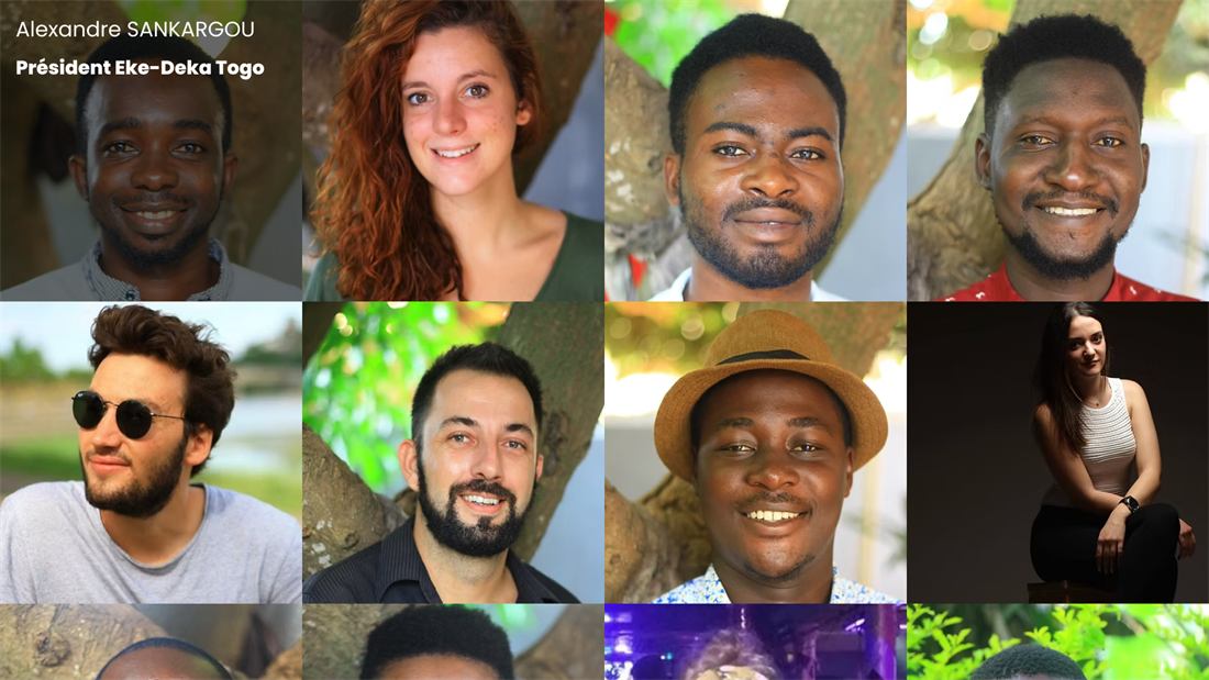 Portraits des membres de l'association Eke-Deka