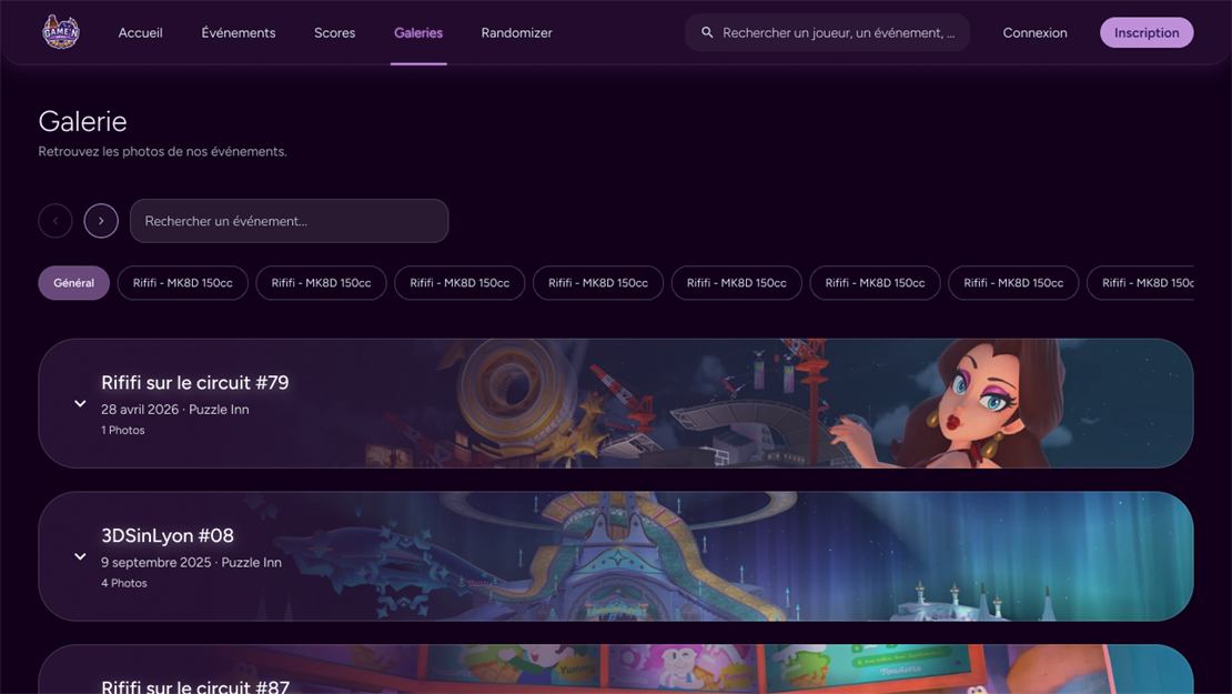 Galerie photo des événements Game'N Chill